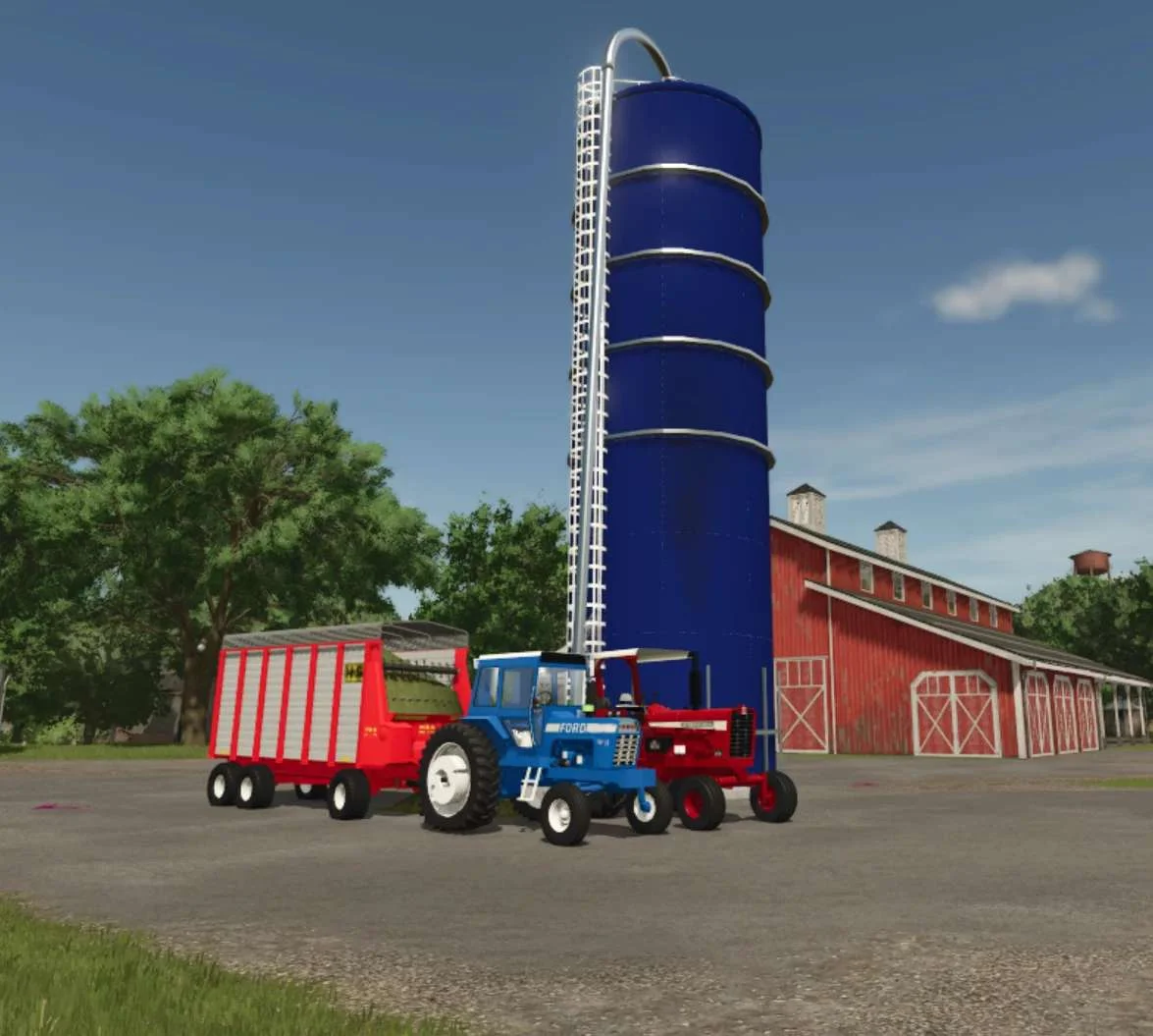 FS25 Blue top harvestores v1.0 Objects Mod FS25 Mod Free Download