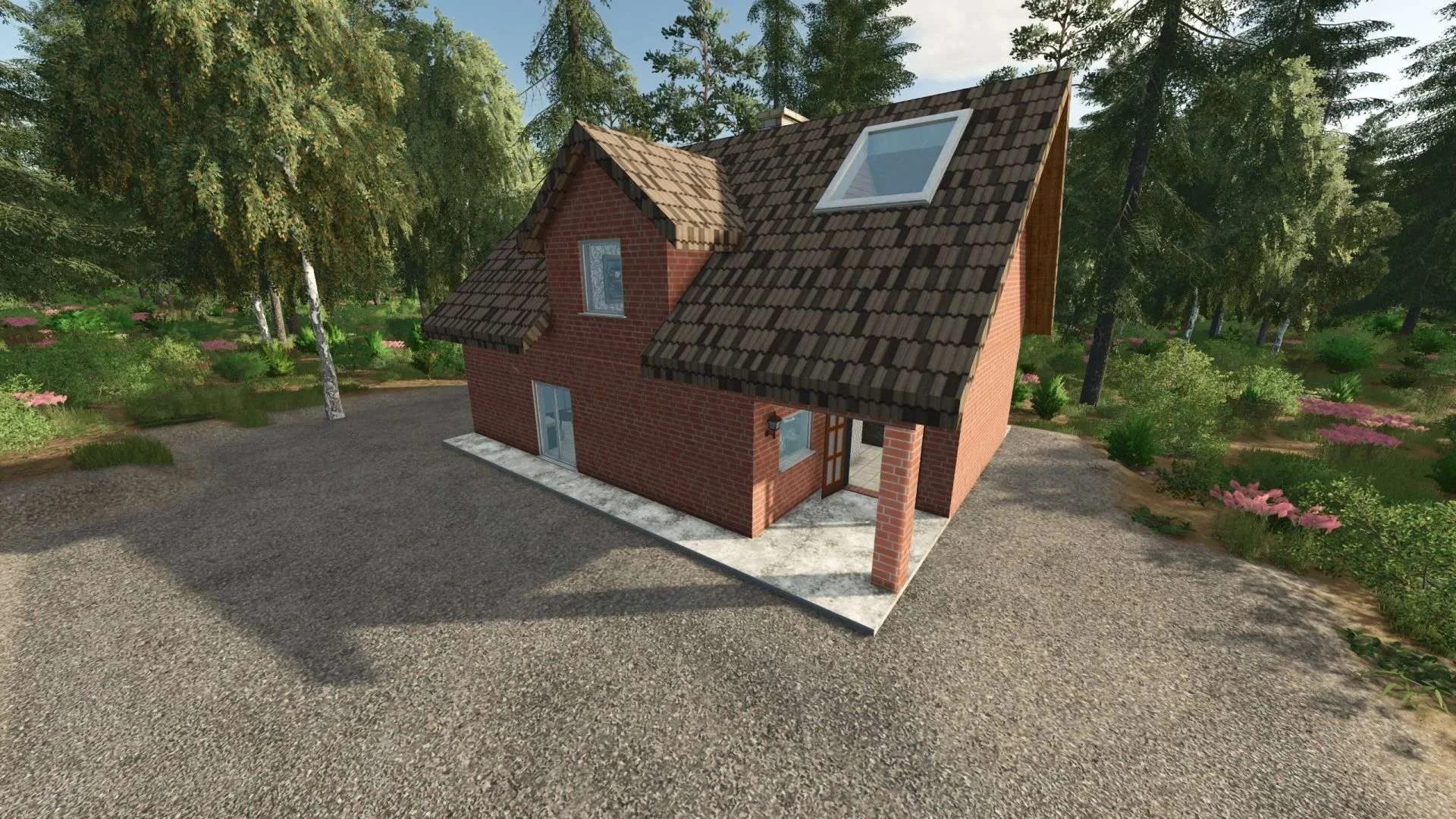 FS25 Brick house v1.0 Objects Mod FS25 Mod Free Download