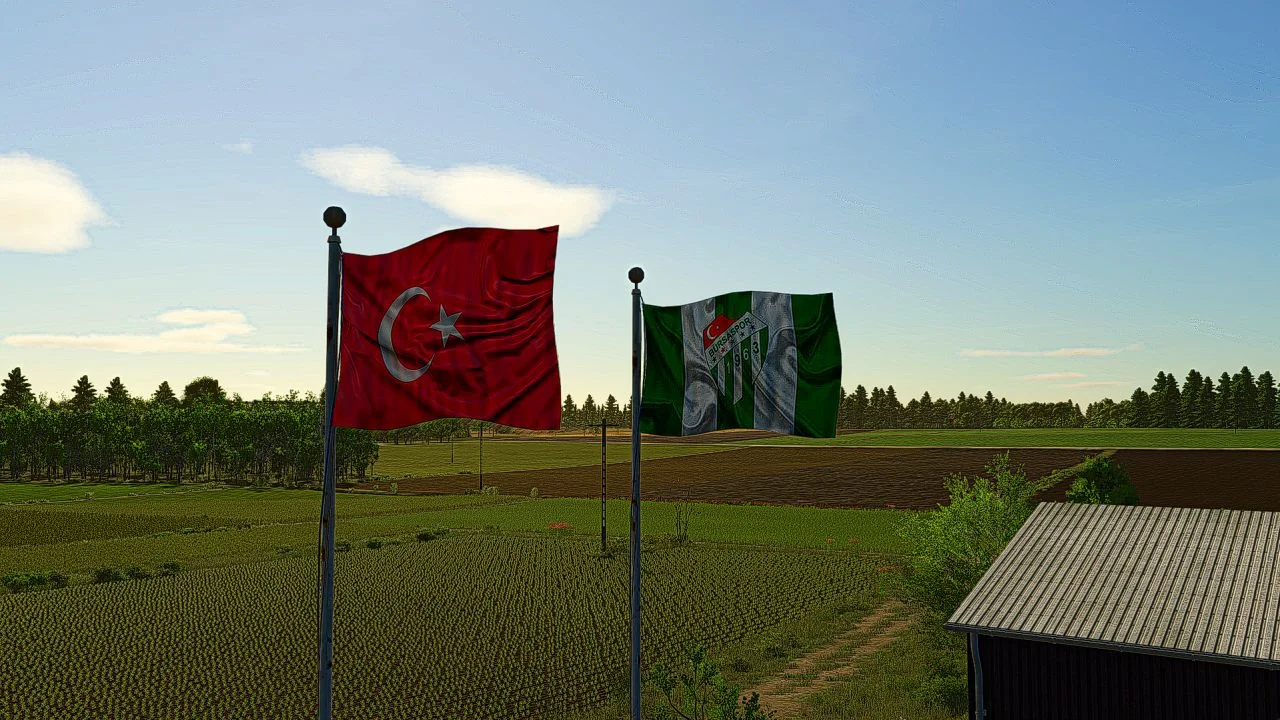 FS25 Bursa sports Flag V1.0 Objects Mod FS25 Mod Free Download