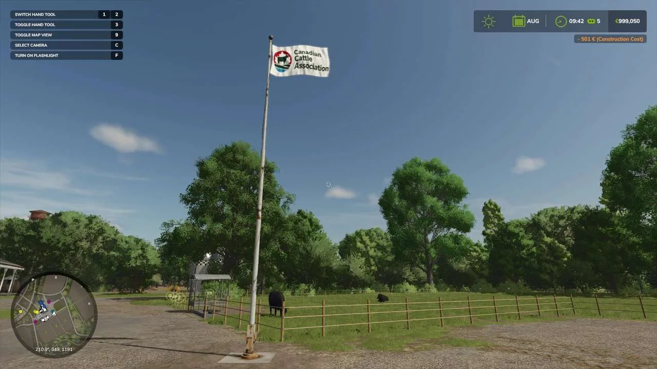 FS25 Canadian Cattle Association Flag v1.0 Objects Mod FS25 Mod Free Download