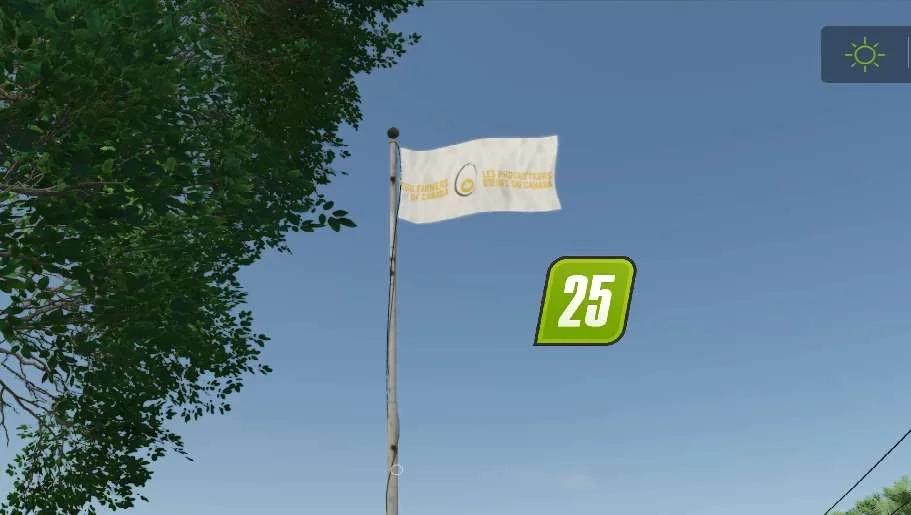 FS25 Canadian Eggs Farmers Flag v1.0 Objects Mod FS25 Mod Free Download