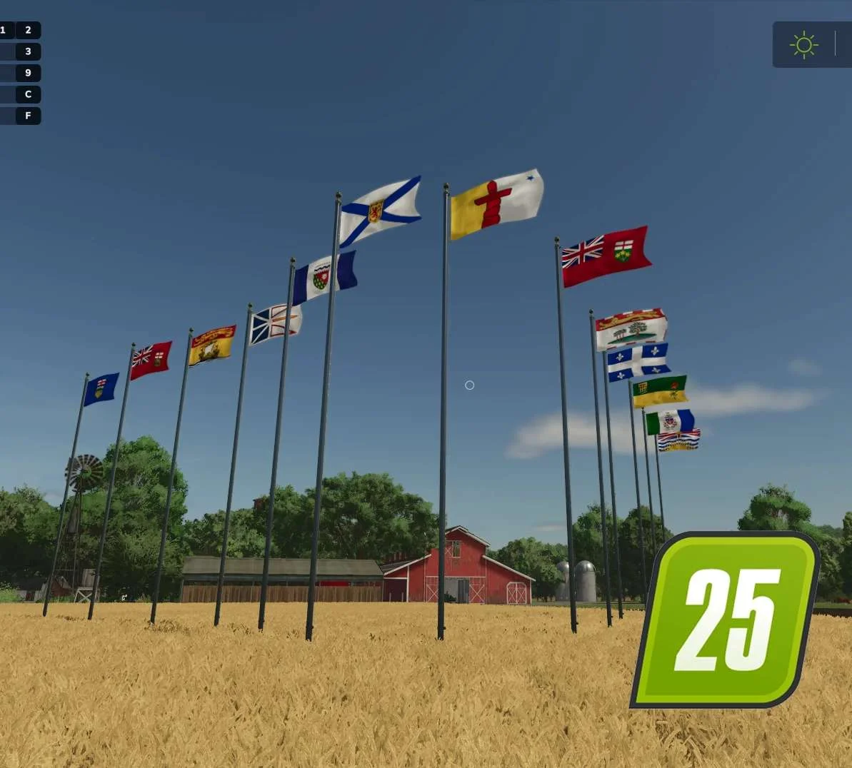 FS25 Canadian Provinces & Territories Flags Pack v1.0 Objects Mod FS25 Mod Free Download