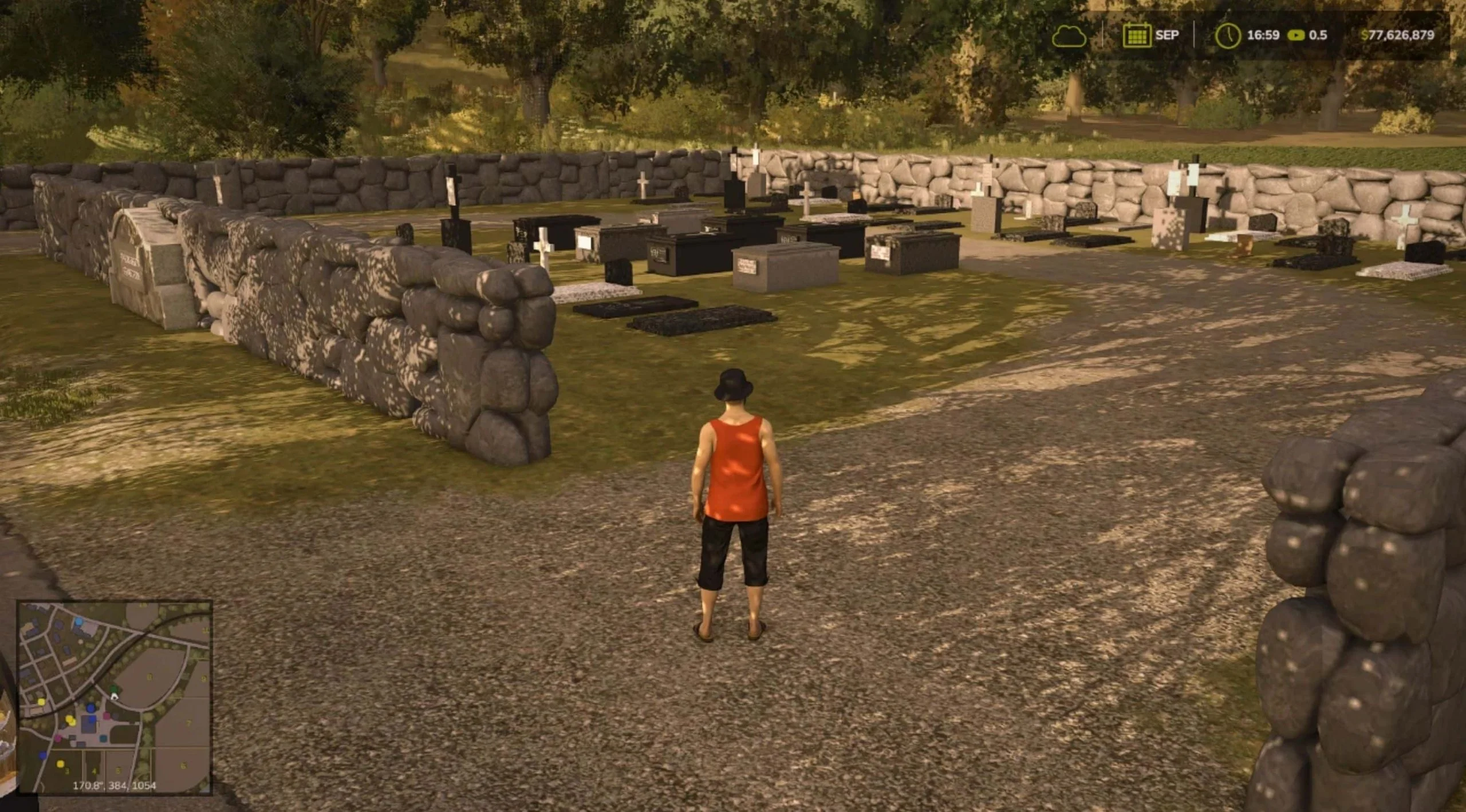 FS25 Cemetery v1.0 Objects Mod FS25 Mod Free Download