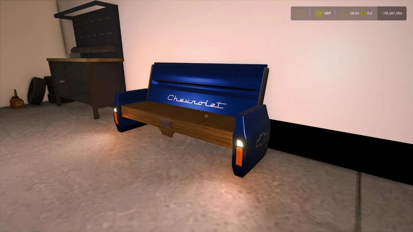FS25 Chevy Bench v1.0 Objects Mod FS25 Mod Free Download