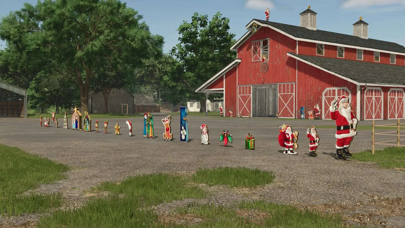 FS25 Christmas Cutouts v1.0 Objects Mod FS25 Mod Free Download