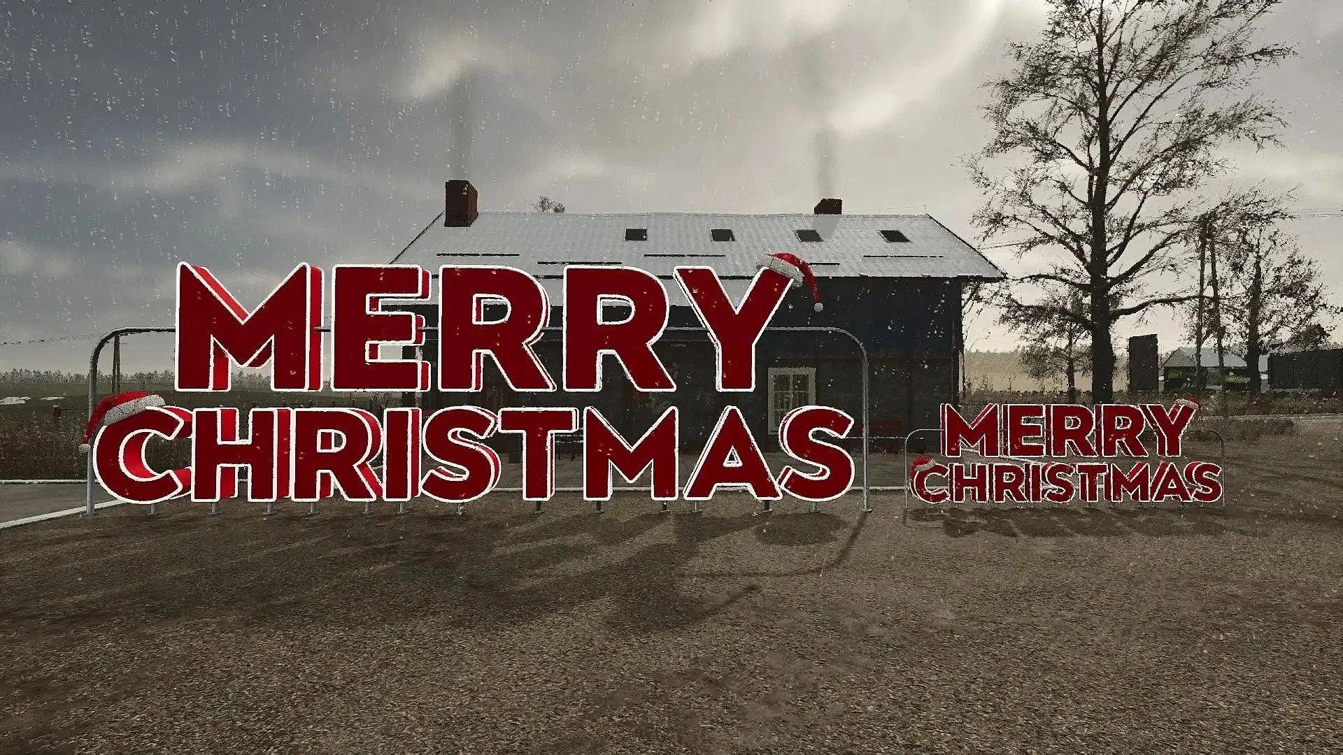FS25 Christmas sign for the garden v1.0 Objects Mod FS25 Mod Free Download