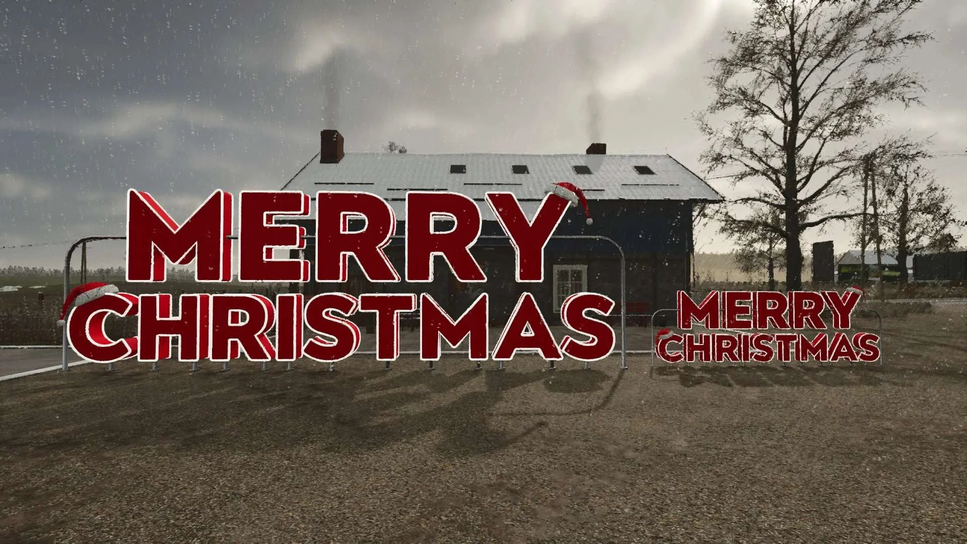 FS25 Christmas Yard Sign v1.0 Objects Mod FS25 Mod Free Download