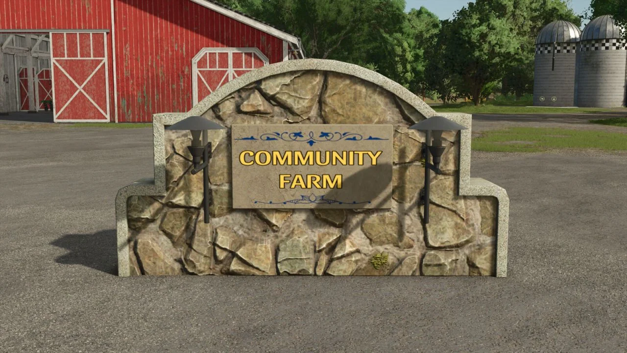 FS25 Community Farm Sign V1.0 Objects Mod FS25 Mod Free Download