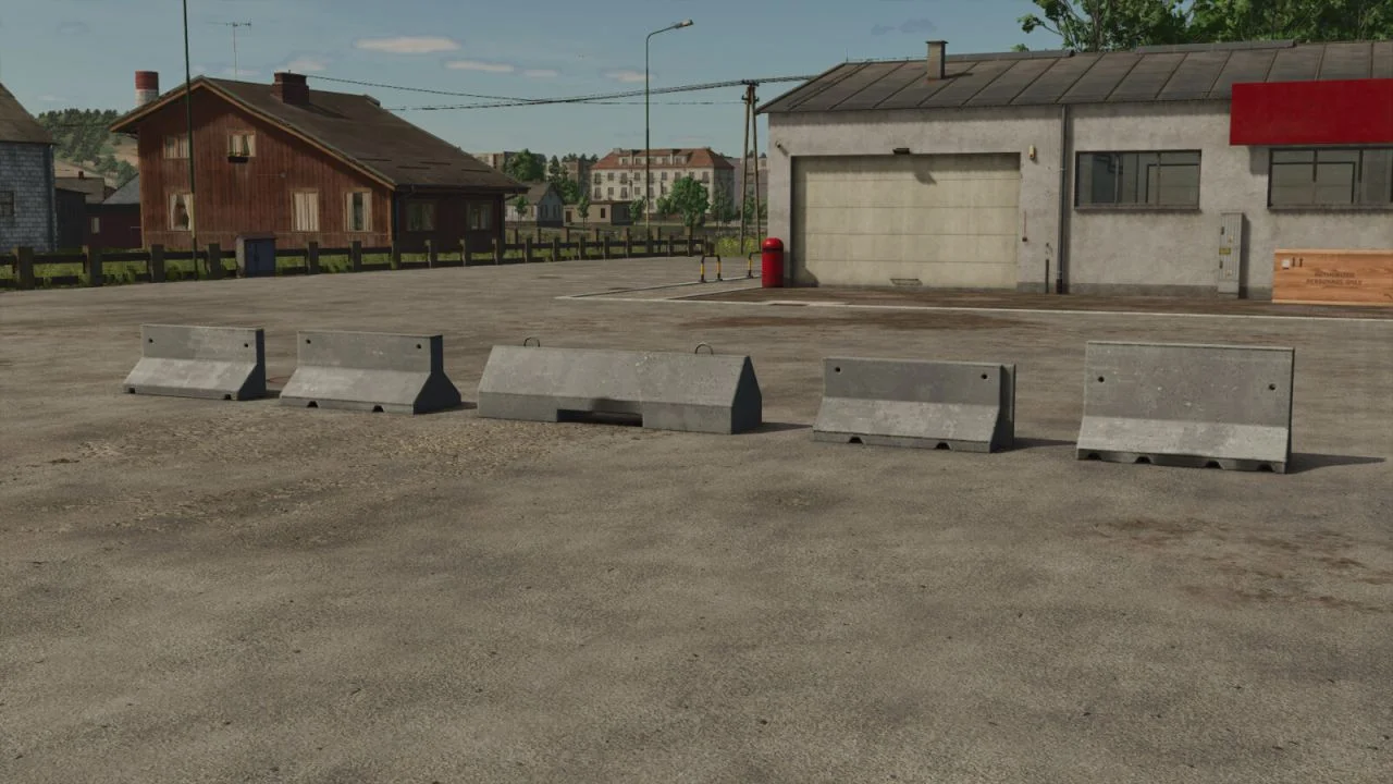 FS25 Concrete Barriers V1.0 Objects Mod FS25 Mod Free Download