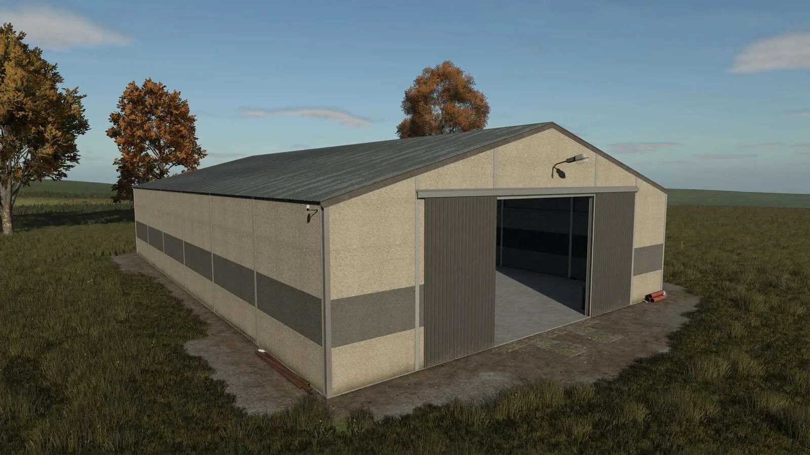 FS25 Concrete Panel Grain Shed v1.0 Objects Mod FS25 Mod Free Download