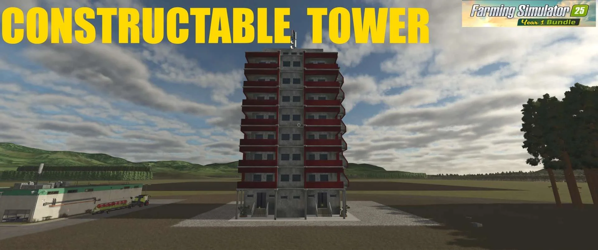 FS25 CONSTRUCTABLE TOWER v1.0 Objects Mod FS25 Mod Free Download