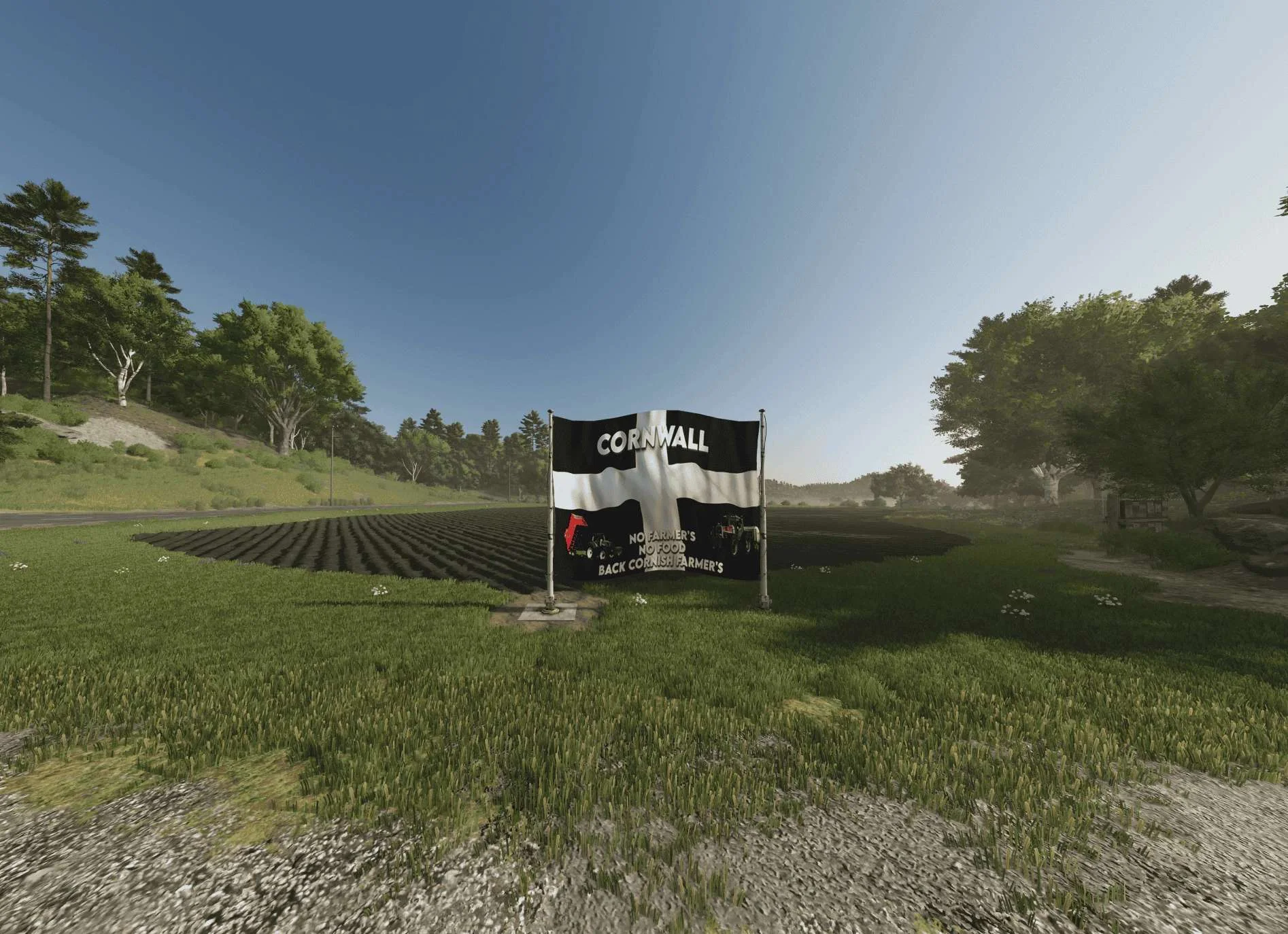FS25 Cornish flag EDIT v1.0 Objects Mod FS25 Mod Free Download