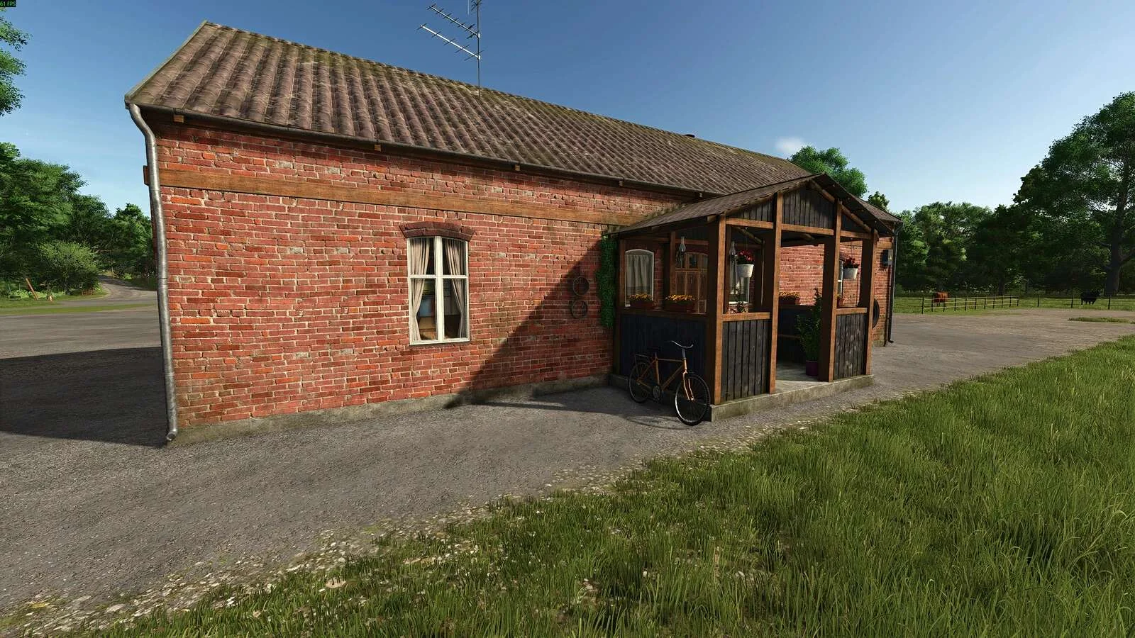 FS25 Country Brick House v1.0 Objects Mod FS25 Mod Free Download