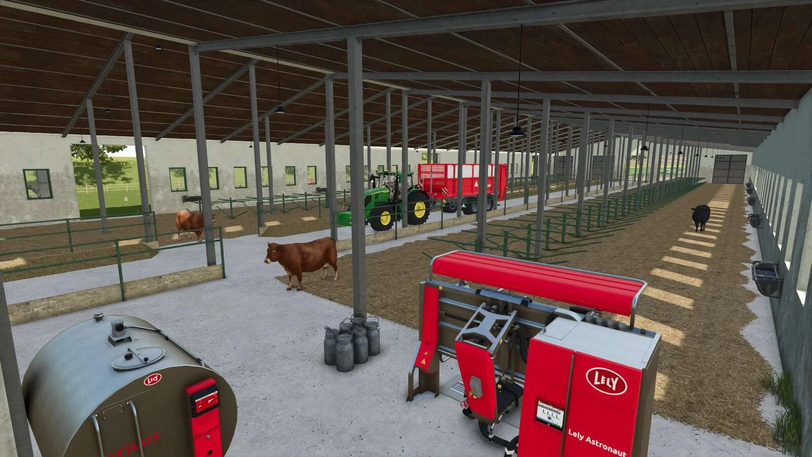 FS25 Cow Barn Big v1.0 Objects Mod FS25 Mod Free Download