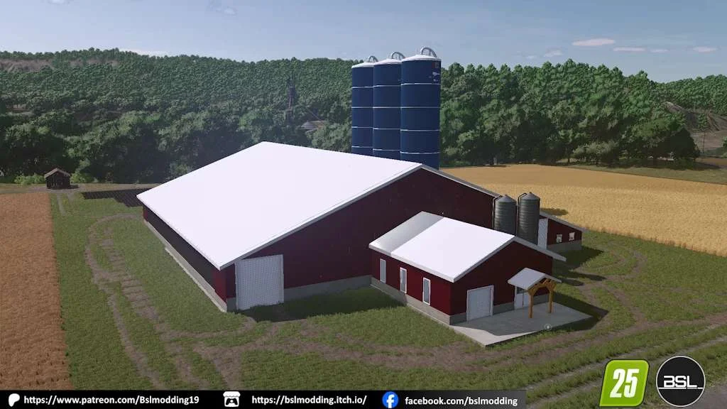 FS25 Cow shed v1.0 Objects Mod FS25 Mod Free Download