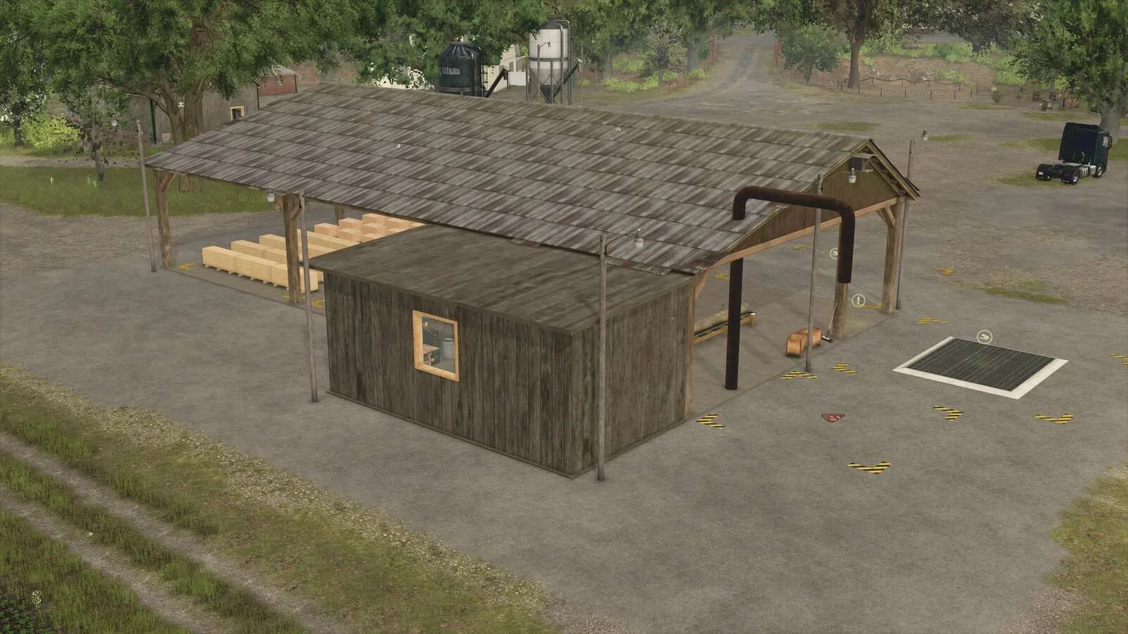 FS25 Custom Production Saw Mill v1.0 Objects Mod FS25 Mod Free Download