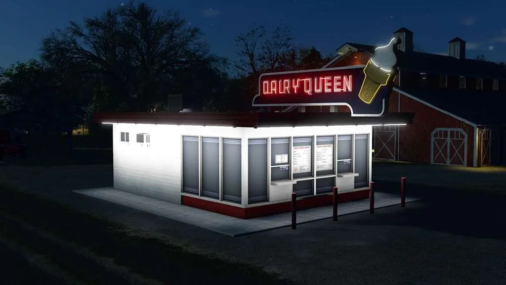FS25 Dairy Queen v1.0 Objects Mod FS25 Mod Free Download