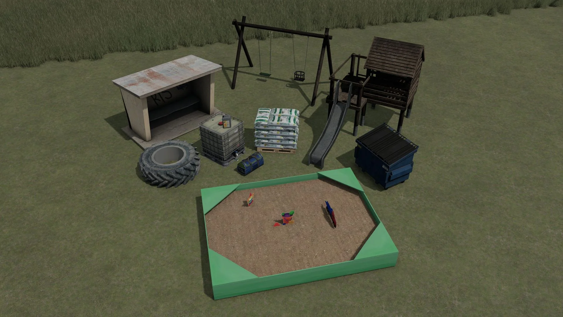 FS25 Decoration Pack 01 JDP V1.0 Objects Mod FS25 Mod Free Download