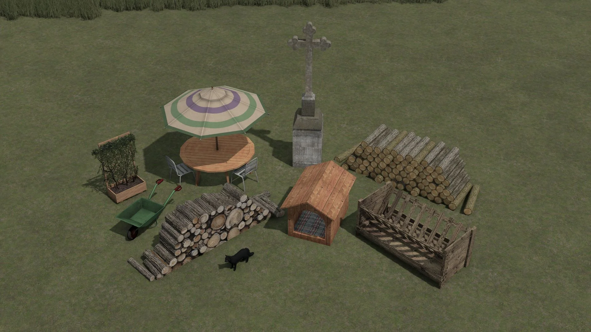 FS25 Decoration Pack 04 JDP V1.0 Objects Mod FS25 Mod Free Download