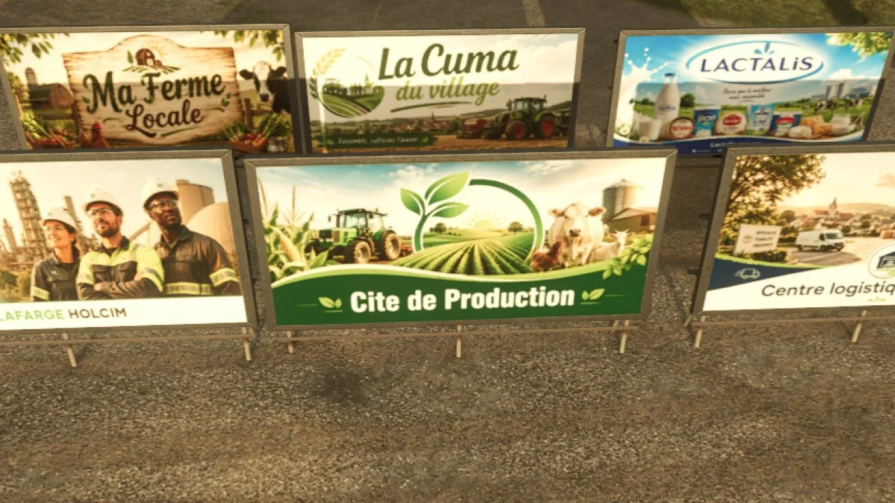 FS25 Decorative agricultural panels V1.0 Objects Mod FS25 Mod Free Download