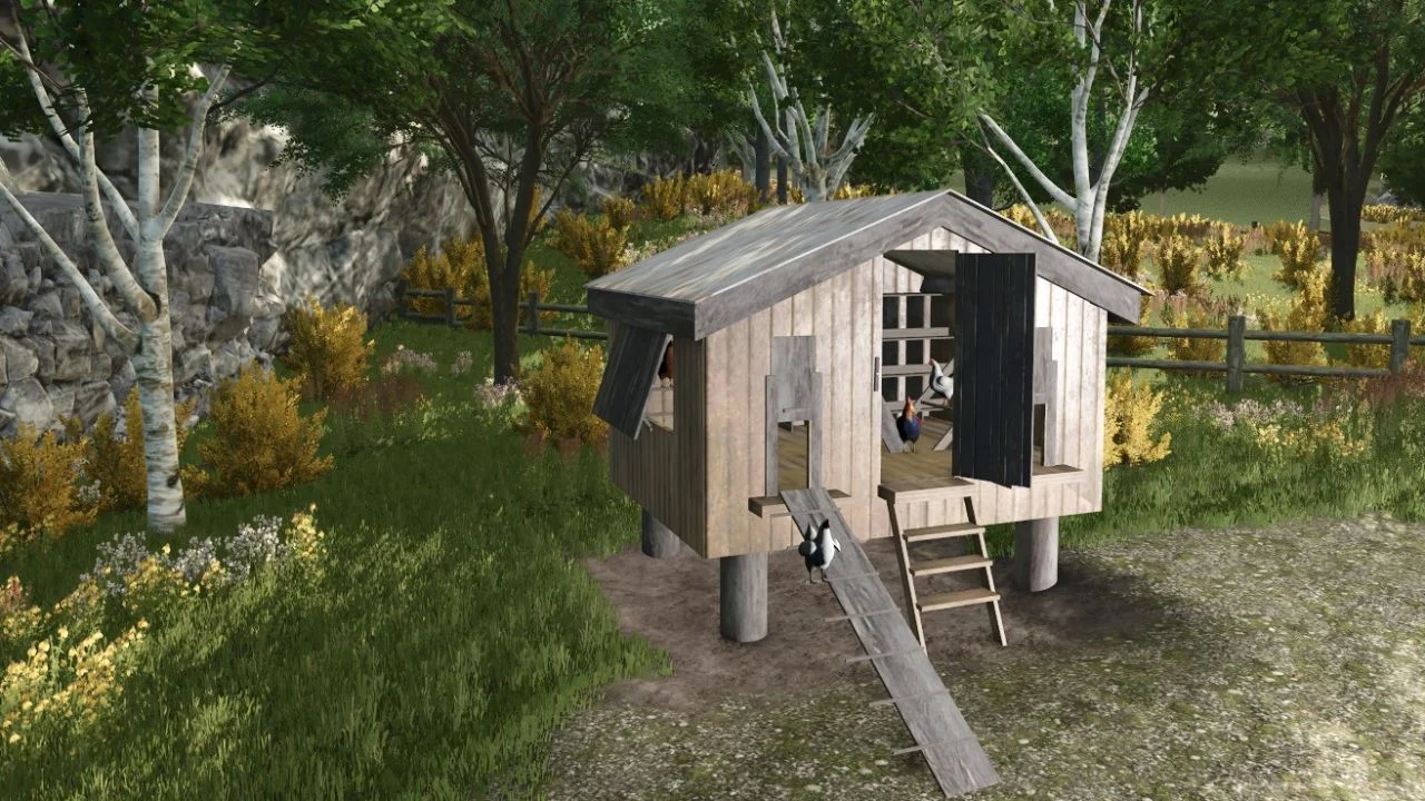 FS25 Decorative chicken coop V1.0 Objects Mod FS25 Mod Free Download