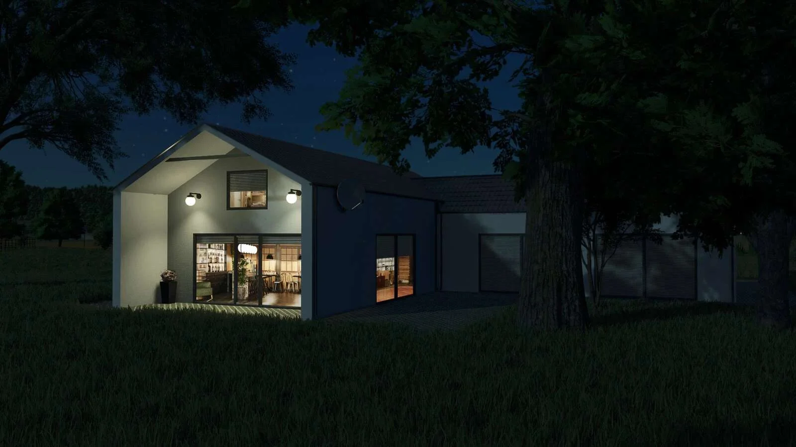 FS25 EU Modern House v1.0 Objects Mod FS25 Mod Free Download