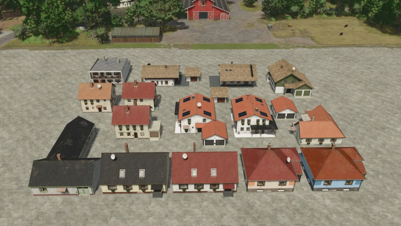 FS25 European Decorative Buildings Pack V1.0 Objects Mod FS25 Mod Free Download