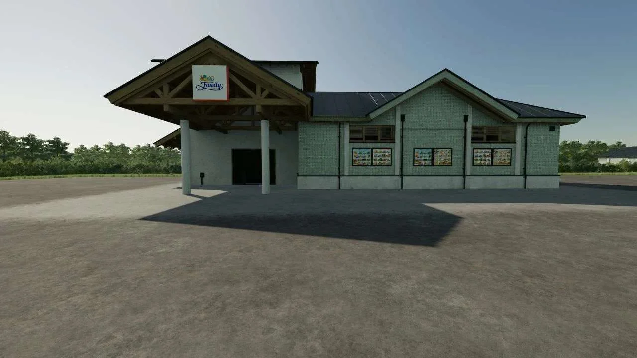FS25 Family Supermarket v1.0 Objects Mod FS25 Mod Free Download
