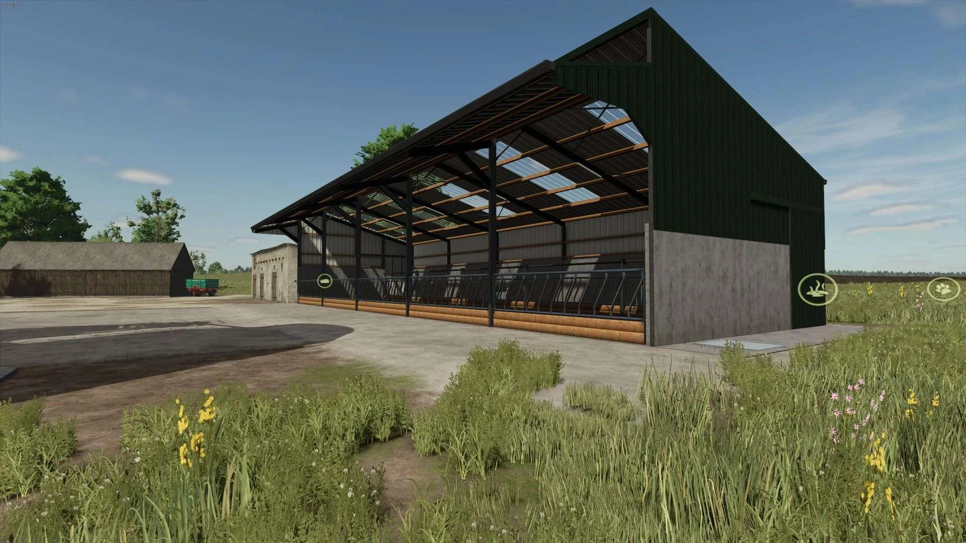 FS25 Five Bay Slatted Cow Shed v1.0 Objects Mod FS25 Mod Free Download