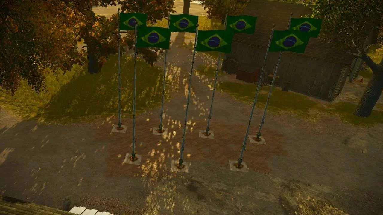 FS25 Flag of Brazil v1.0 Objects Mod FS25 Mod Free Download