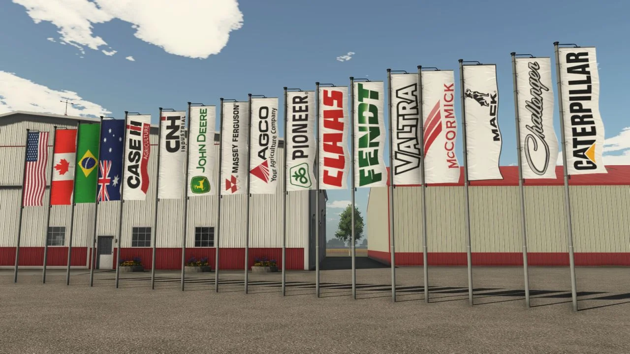 FS25 Flag On Pole V1.0 Objects Mod FS25 Mod Free Download