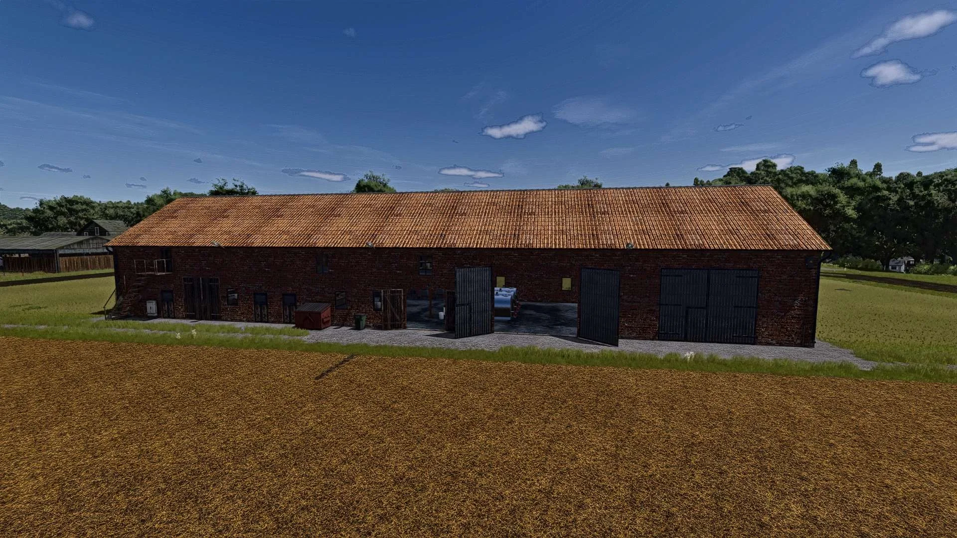 FS25 Garage with dairy v1.0.0.1 Objects Mod FS25 Mod Free Download