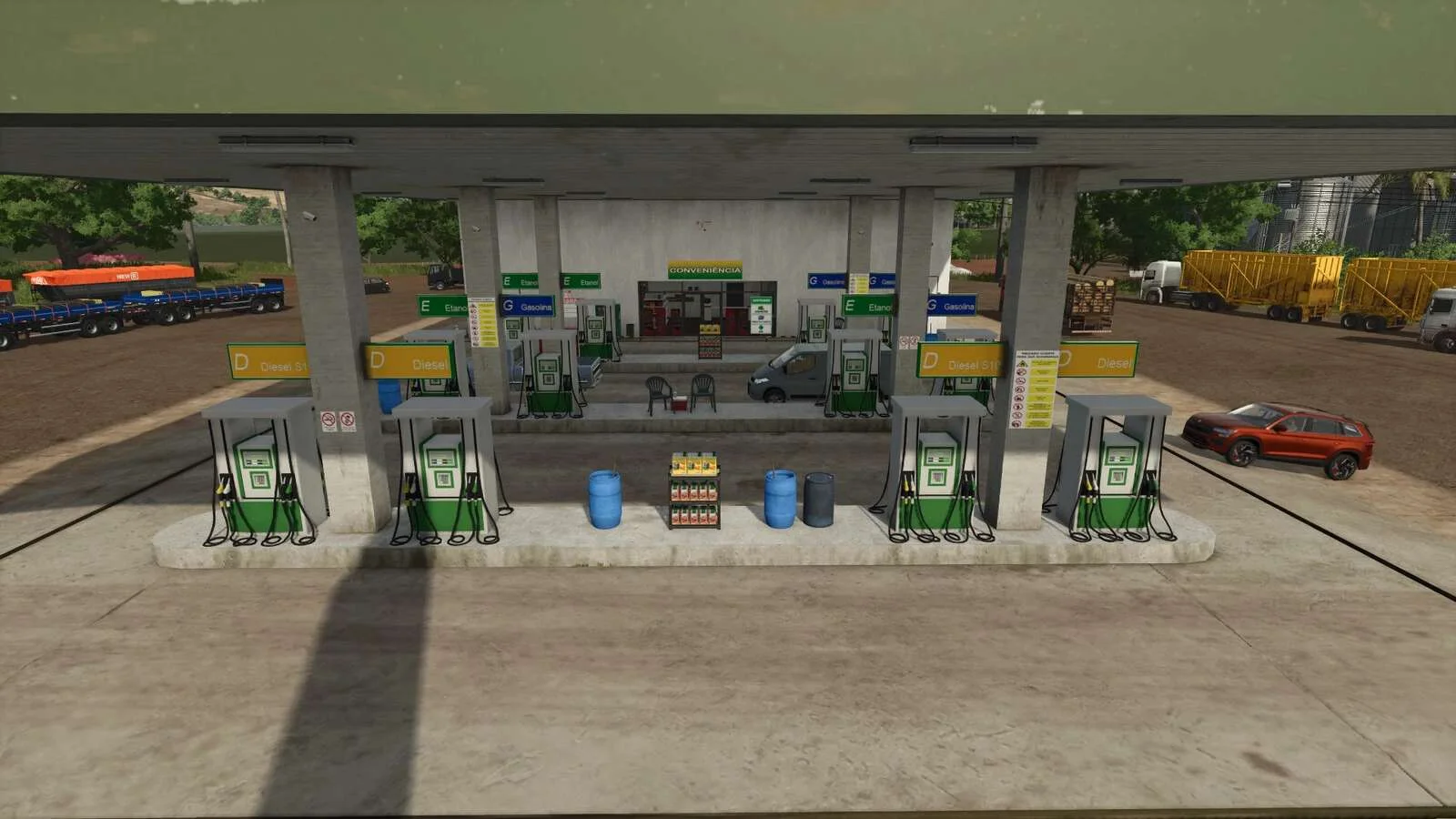 FS25 Gas Station BR v1.0 Objects Mod FS25 Mod Free Download