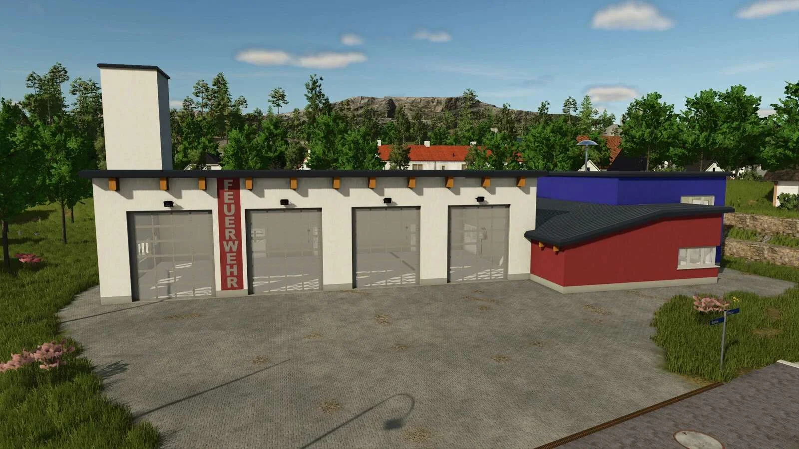FS25 German Village Fire Department v1.0 Objects Mod FS25 Mod Free Download
