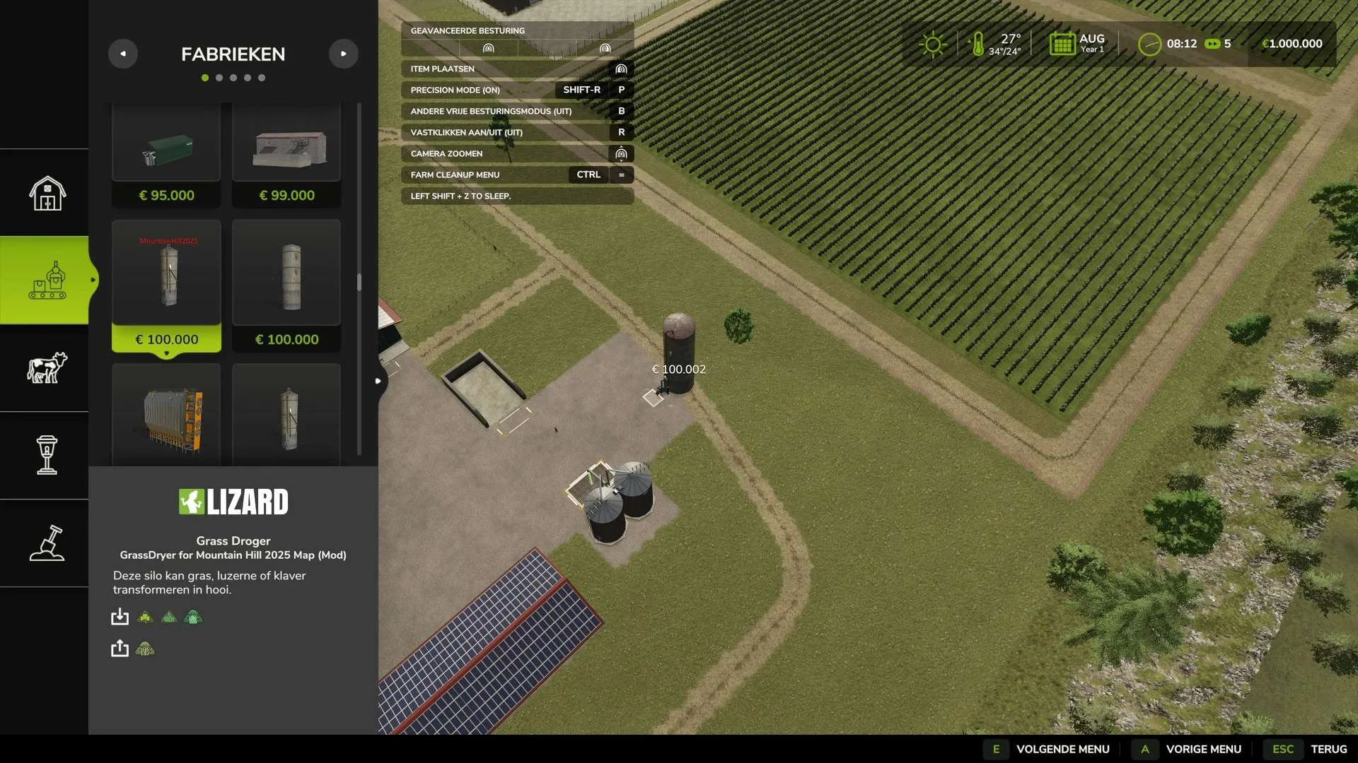 FS25 Grassdryer for Mountain Hill 2025 Map v1.0 Objects Mod FS25 Mod Free Download