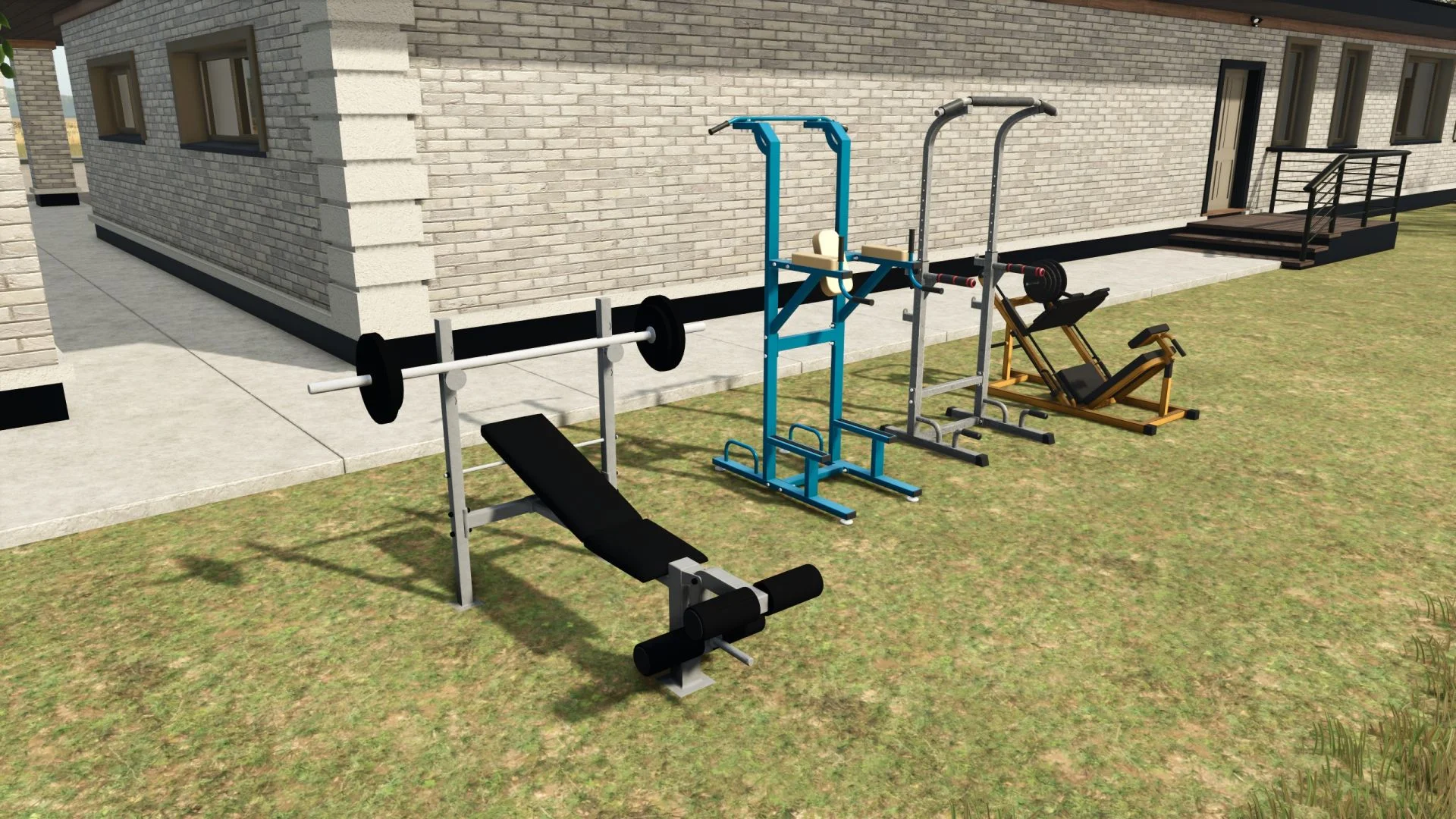 FS25 Gym equipment pack V1.0 Objects Mod FS25 Mod Free Download