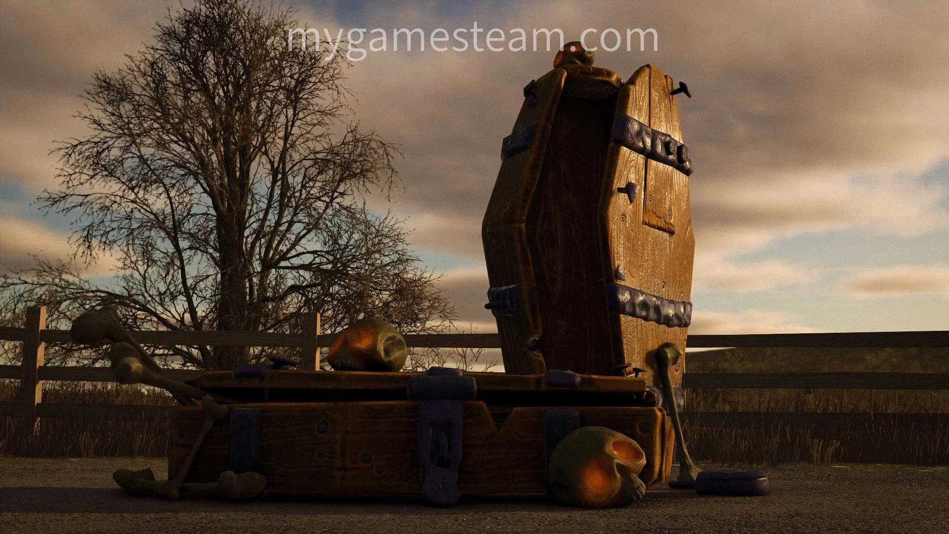 FS25 Halloween Spooky Coffin v1.0 Objects Mod FS25 Mod Free Download