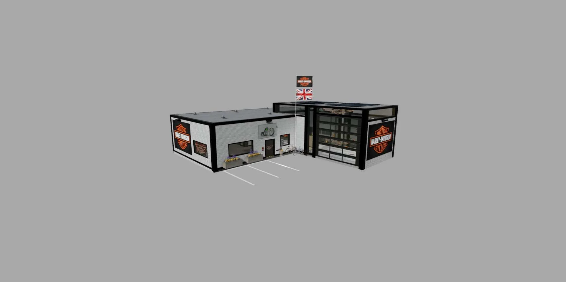 FS25 Harley Davidson Workshop EDIT v1.0 Objects Mod FS25 Mod Free Download