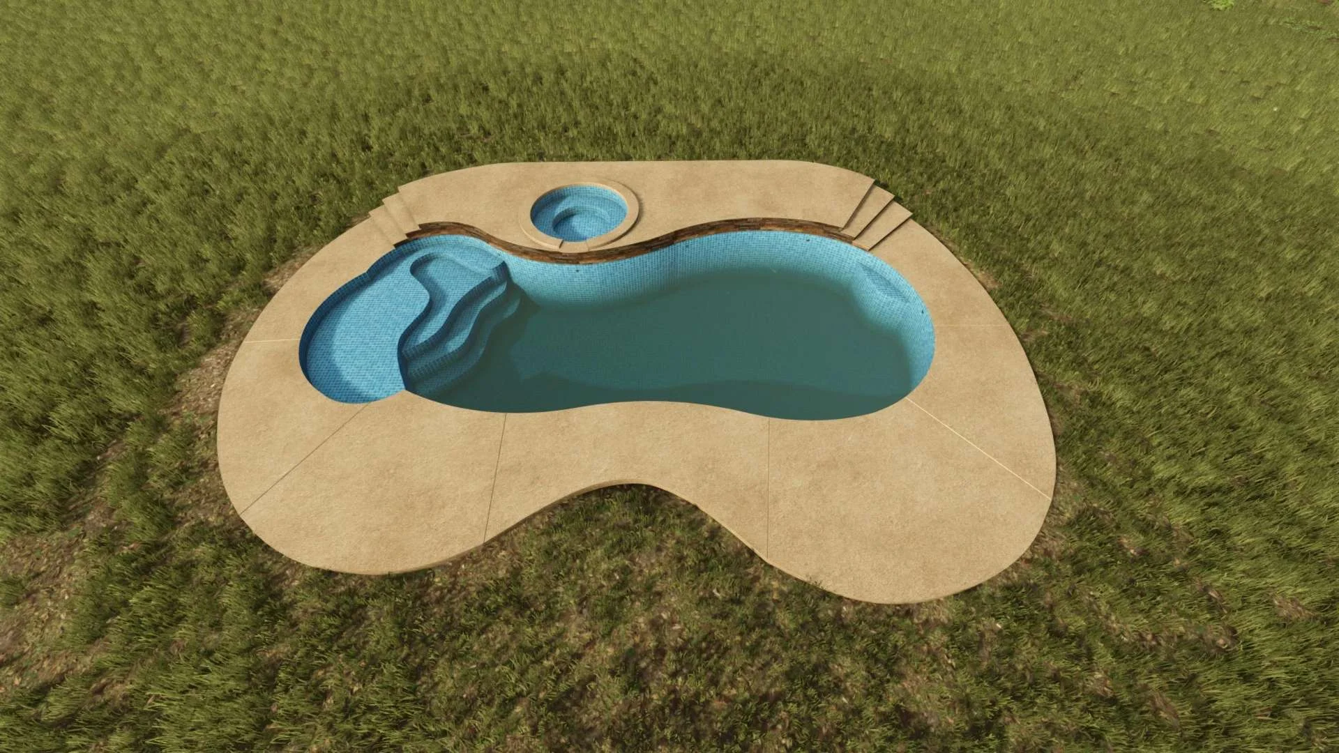 FS25 Home Swimming Pool PC v1.0 Objects Mod FS25 Mod Free Download
