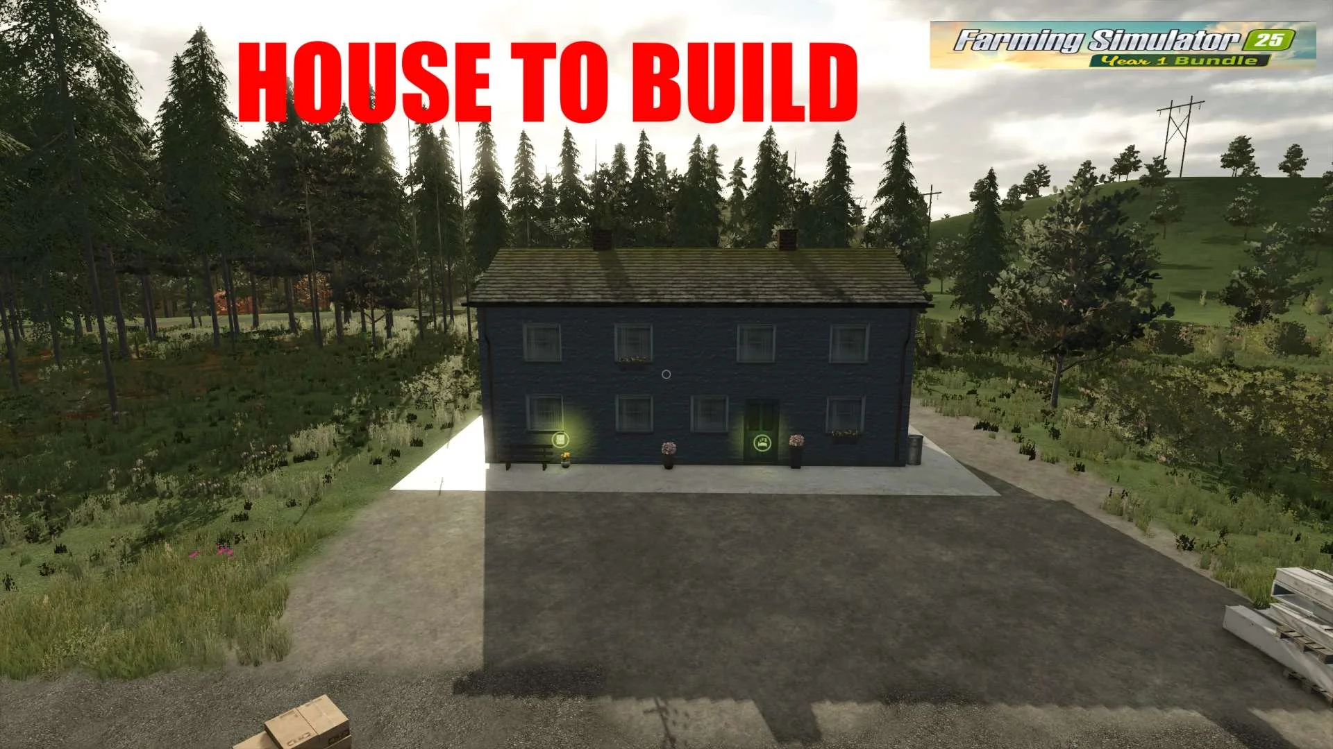 FS25 HOUSE TO BUILD v1.0 Objects Mod FS25 Mod Free Download