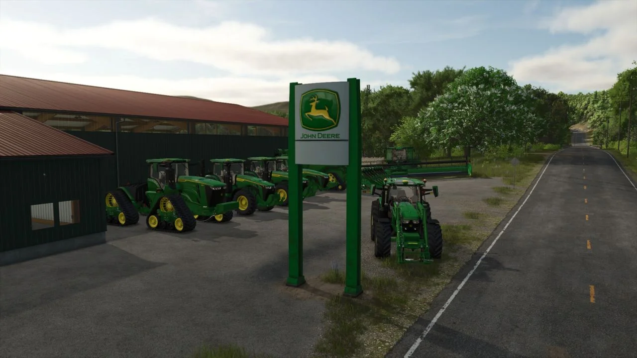 FS25 John Deere Dealer Sign V1.0 Objects Mod FS25 Mod Free Download