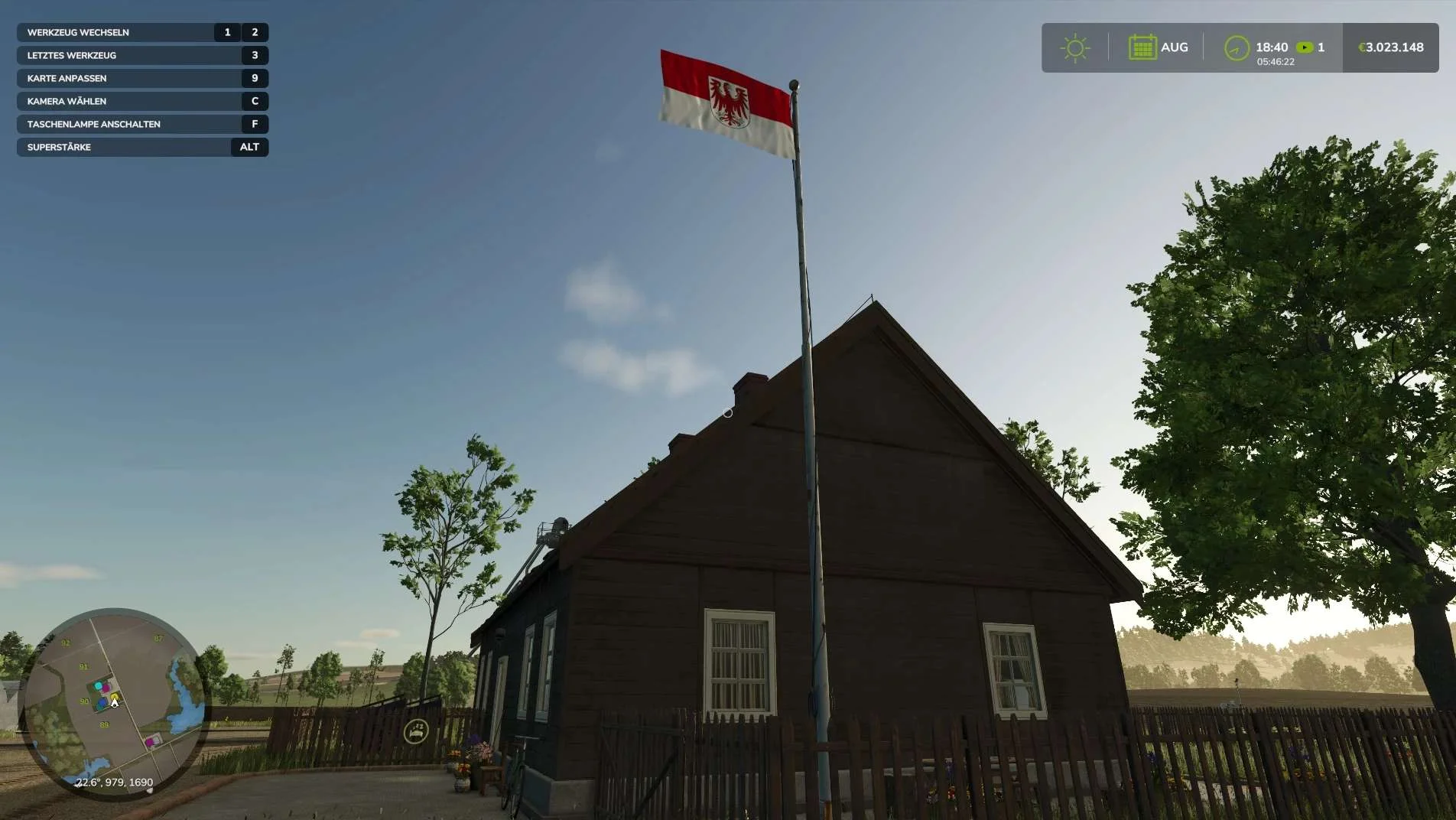 FS25 Land Brandenburg Flagge v1.2.1.1 Objects Mod FS25 Mod Free Download