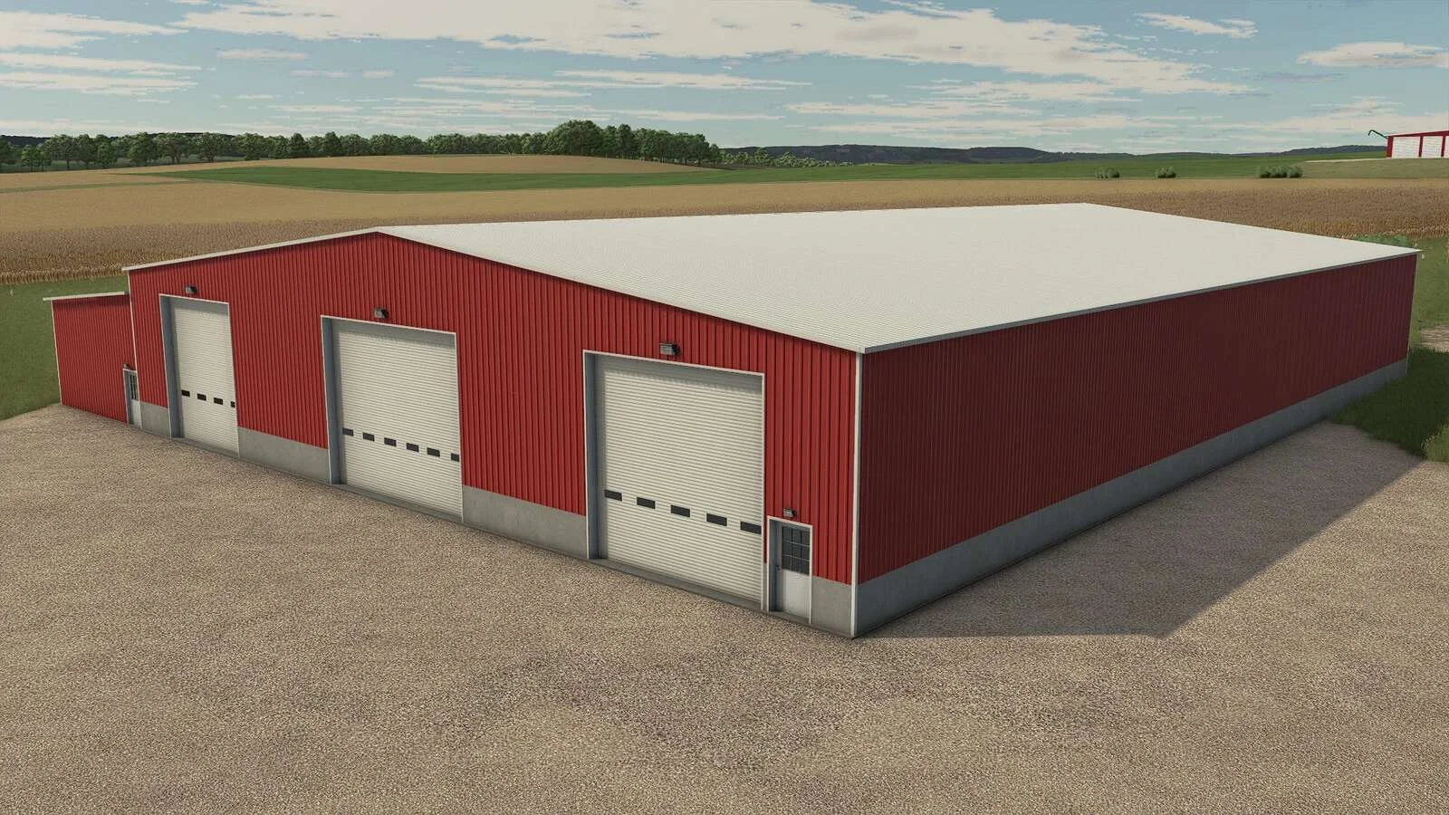 FS25 Large Metal Drive Thru Garage v1.0 Objects Mod FS25 Mod Free Download