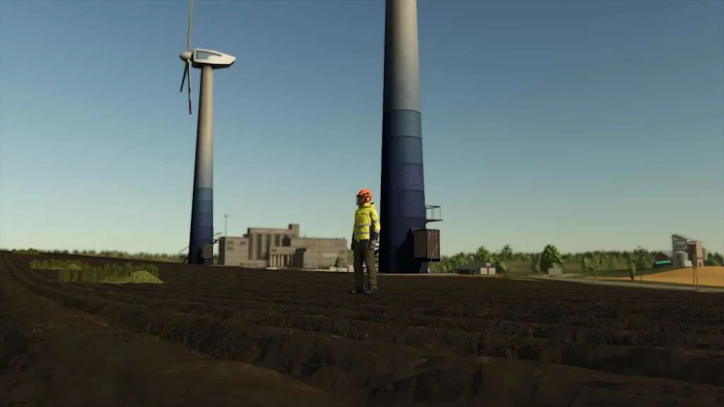 FS25 Large Wind Turbine v1.5 Objects Mod FS25 Mod Free Download