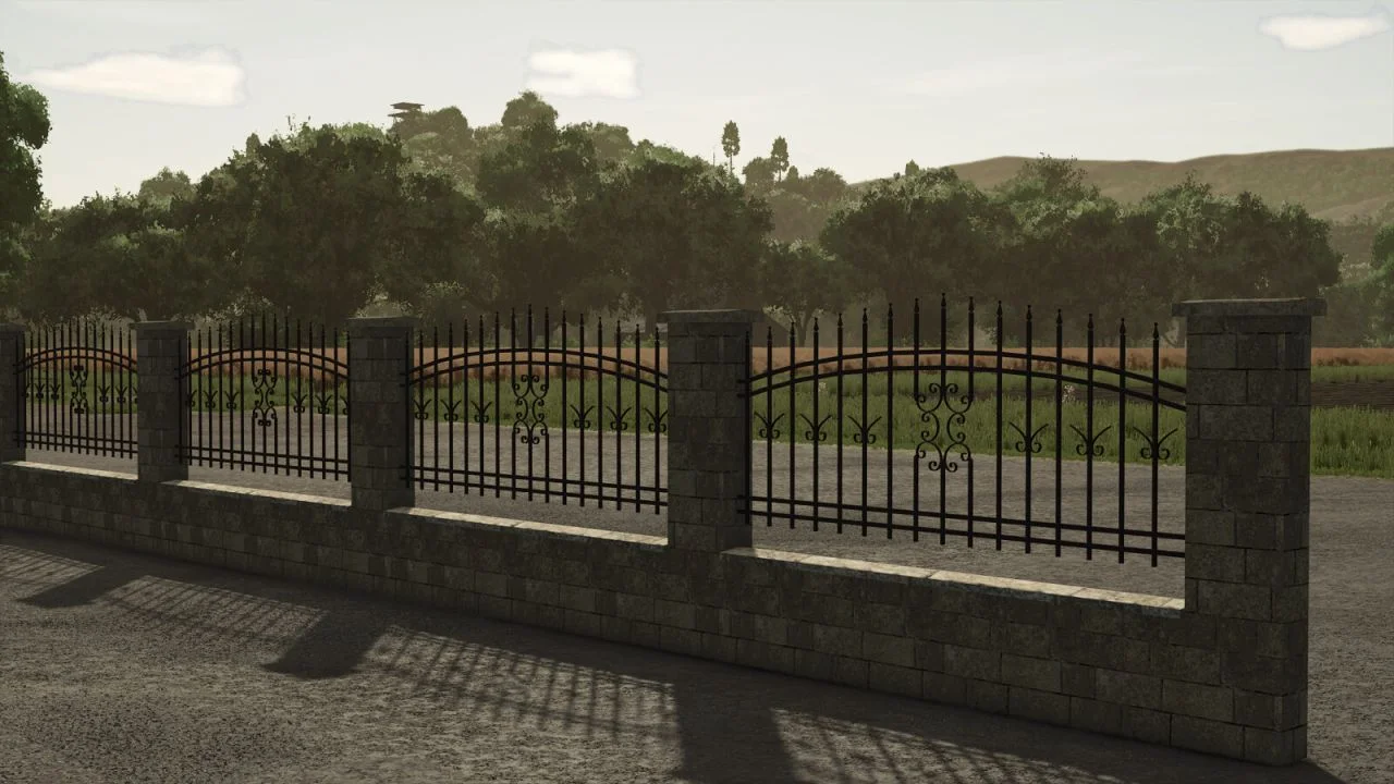 FS25 Luxury Fence V1.0 Objects Mod FS25 Mod Free Download