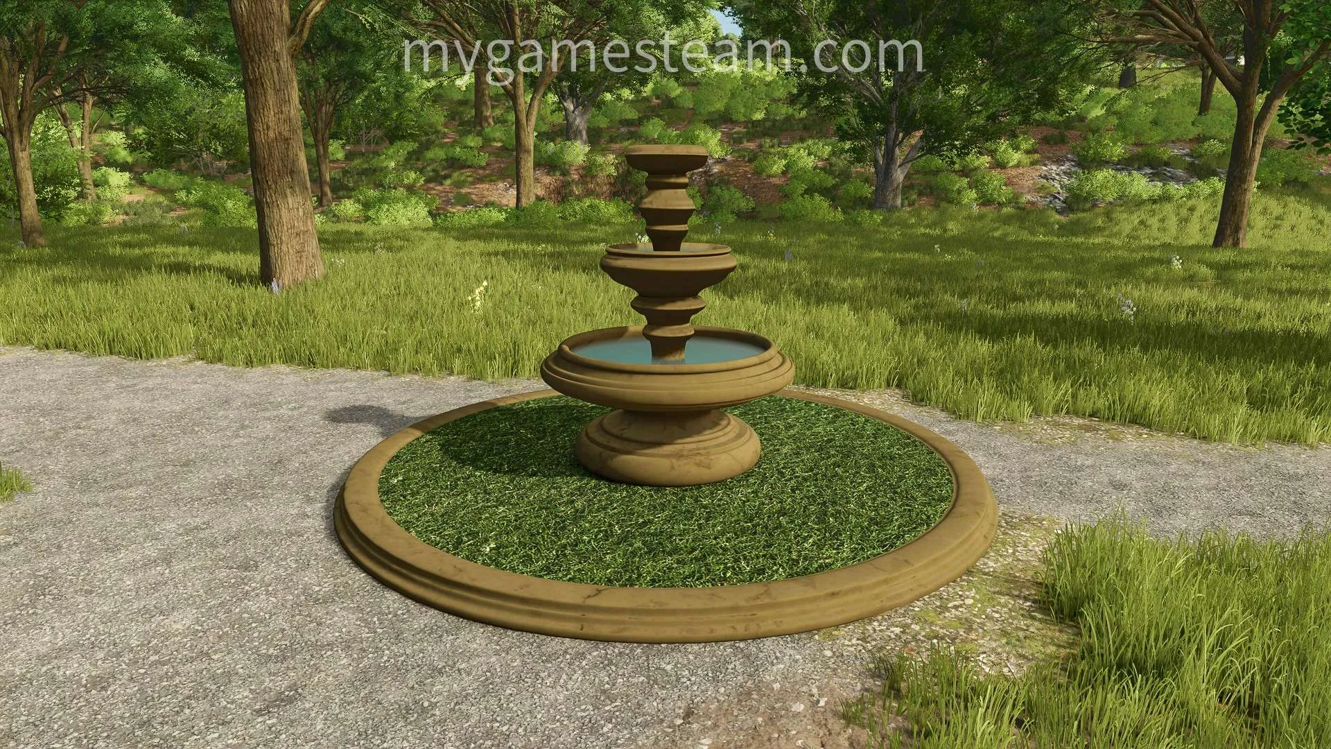 FS25 Marble fountain V1.0 Objects Mod FS25 Mod Free Download