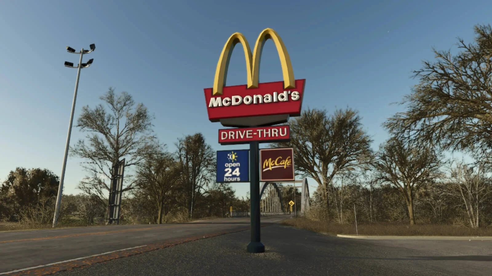 FS25 McDonald’s Drive-Thru Sign v1.0 Objects Mod FS25 Mod Free Download
