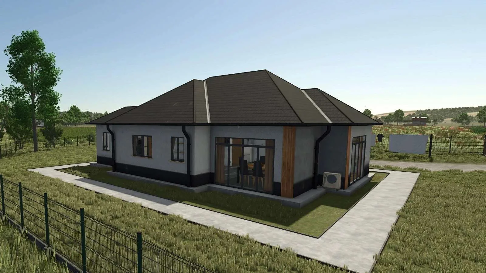 FS25 Medium Modern House v1.0 Objects Mod FS25 Mod Free Download