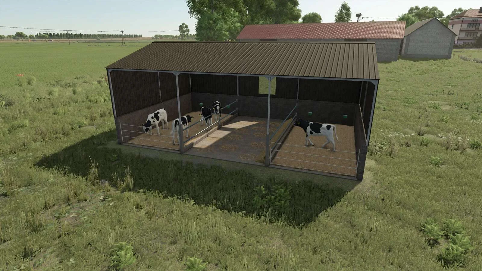 FS25 Metal CowShed v1.0 Objects Mod FS25 Mod Free Download