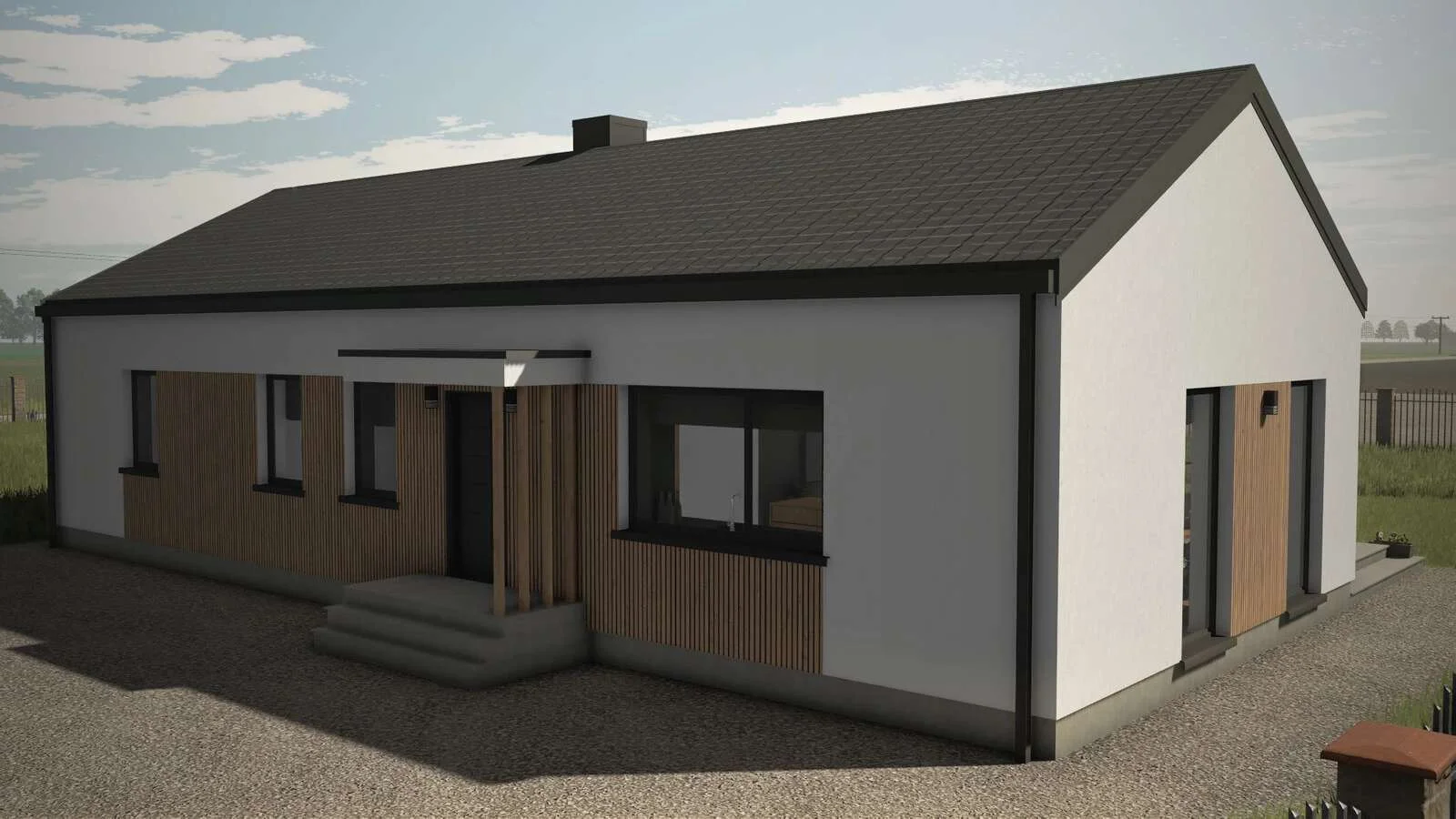 FS25 Modern House v1.0.0.1 Objects Mod FS25 Mod Free Download